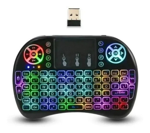 Maka Mini Teclado Con Luz Inalámbrico Touchpad Smart Tv Pc
