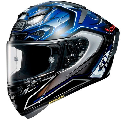 Capacete Moto Shoei X-spirit3 Aerodyne Tc-2 Azul Esportivo Cor Azul/Preto