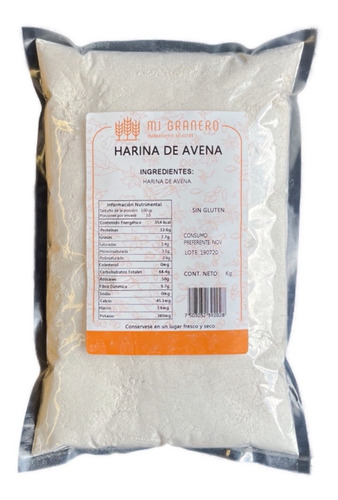 Harina De Avena 1 Kilo