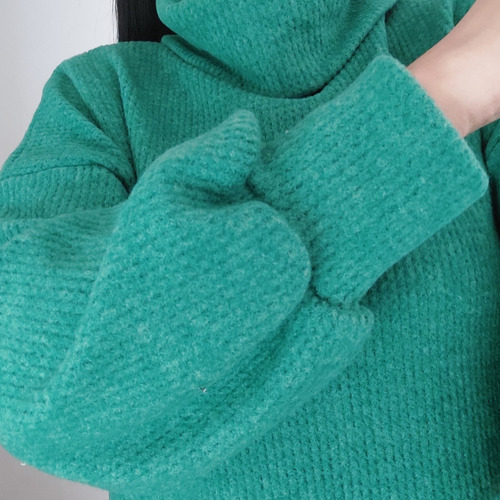 Polera Mujer Oversize Waffle Invierno