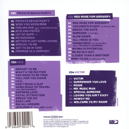 Imagen 2 de 2 de Gregory Isaacs Reggae Legends Vol.2 Box 4 Cd Importado