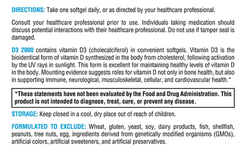Xymogen D3 2000 Iu Vitamina D3 120 Softgels Biodisponible