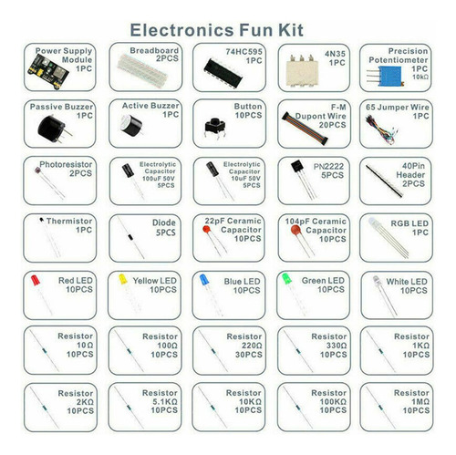 . Kit De Componente Electrónicos 830 Puntos Para Uno R3
