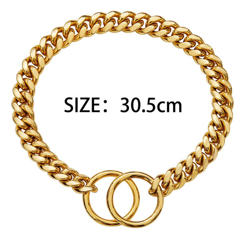 Dp Collar De Cadena Para Perro Grande, Gargantilla Cubana Y