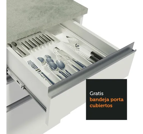 Cocina Integral Glamy 2.70m Blanco 10