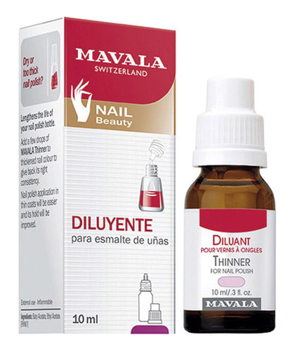 Diluyente Para Esmalte De Uñas Mavala 10ml