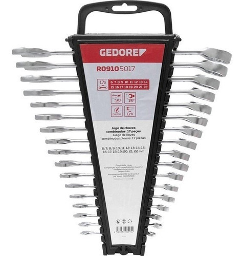 Jogo De Chaves Combinada Gedore  6 A 22mm Completa 17 Peças