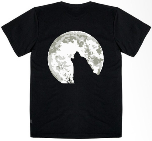 O Lobo E A Lua - Camisa Personalizada 100% Algodão