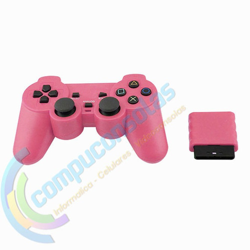 Joystick Playstation 2 Inalambrico Control Calidad A Rosa