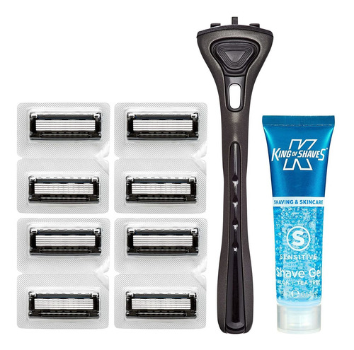 King Of Shaves - Maquinilla De Afeitar De 5 Hojas Para Hombr