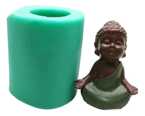 Molde - Buda Yeso Cemento Estatua Vela Resina 7cm Feng Shui