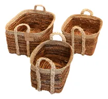 Comprar Canastos  Fibras Naturales Ideal Para Decoración Y Guardado