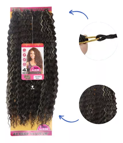 Aplique De Cabelo Orgânico Cacheado P/ Crochet Braids 75Cm 300Gr