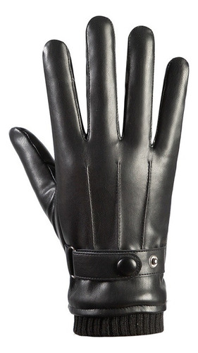 Men's Pu Leather Touch Screen Gloves Warm And Cold Gloves