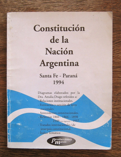 Constitución De La Nación Argentina, Ed. Mawis