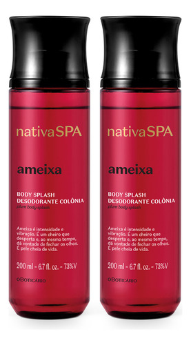 Nativa Spa Ameixa: Colônia Body Splash 2x200ml