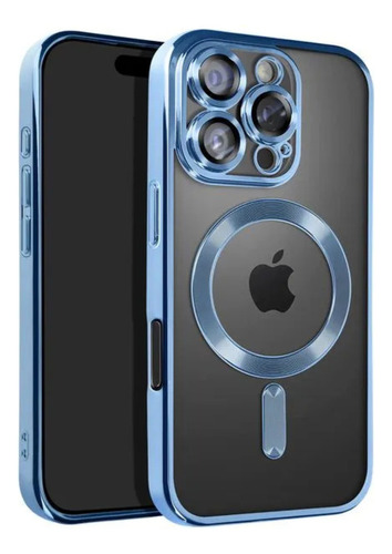 Funda Para Iphone 16 Pro Max Cubre Cámara Compatible Magsafe Azul