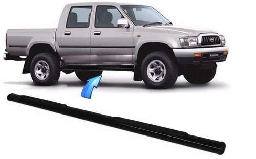 Estribo Tubular Oblongo Preto Toyota Hilux Dupla 1997 2004