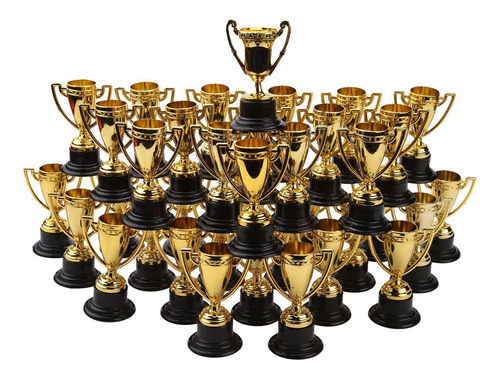 40 Vasos De Plástico Con Forma De Trofeo Golden Award, Tamañ