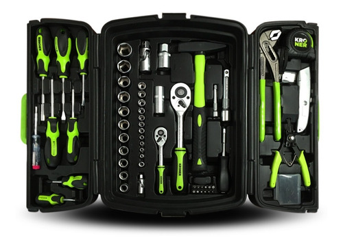Set Herramientas Maletín Kroner 90 Pzas Cr. Vanadio Premium