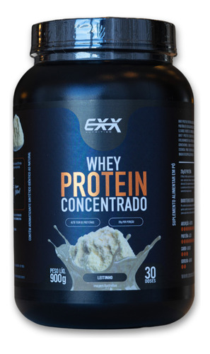 Whey 100% Concentrado Sabor Leitinho 900g -  Exx Nutrition