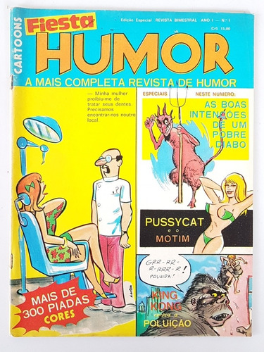 Antiga Revista Fiesta De Humor Anos 70 Cartoons Piadas