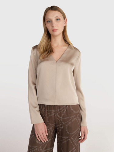 Blusa Beige Para Mujer Calvin Klein