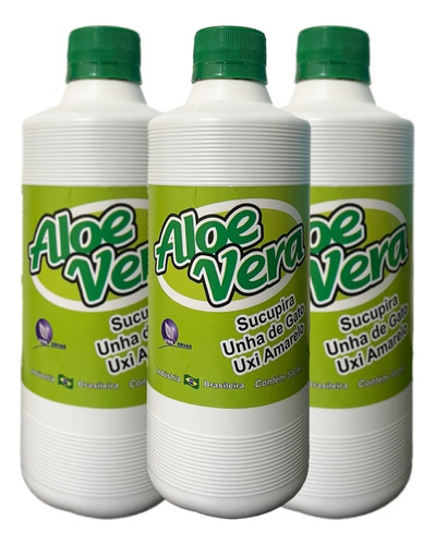 Kit 3 Aloe Vera Composta Pronta Para Consumo 500ml