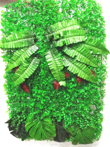 Follaje Jardín Vertical Artificial 60x40 Cms. X 2 Unidades