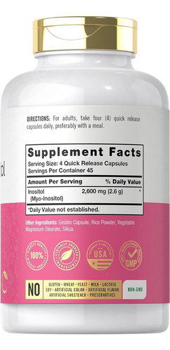 Myo-inositol & D-chiro Inositol 2600mg Pastillas Apoyo Mujer