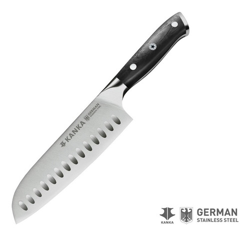 Cuchillo Acero Alemán Kanka Santoku Premium Cocina Parrilla