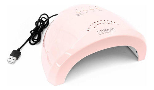 Lampara Para Uñas Sun One Led/uv Profesional Digital 48w Color Rosa