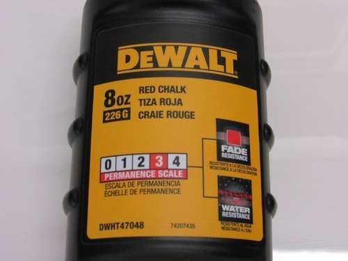 Imagen 2 de 10 de Repuesto Tiza Para Marcar Roja Chocla Tira Lineas Dewalt