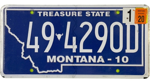 Montana Original Placa Metálica Carro Eua Usa Americana