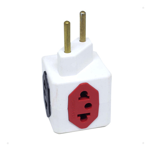 Kit 5 Adaptador Benjamin Plug Tomada 4s 10a/20a Aparelhos