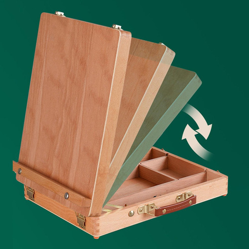 Para Bn Caballete De Madera Para Mesa, Caja De Bocetos,