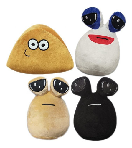 4 Pcs Sin Emoción Alien Pou Furdiburb Muñeco Peluche Juguete