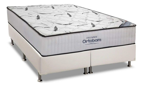 Conjunto Box-colchão Ortobom Hight Foam+cama Universal White Queen 158