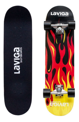 Patineta Tabla Juvenil Diseño Fuego Fame Skateboard