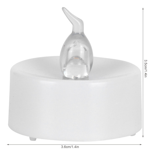 Vela Electrónica Inteligente Led De Color Blanco Cálido, 12