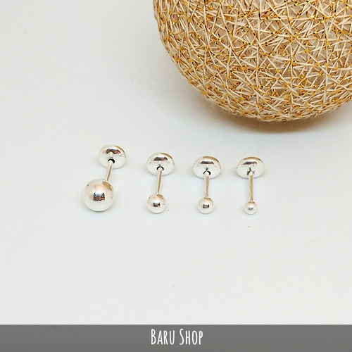 Imagen 2 de 7 de Pack Aritos Abridores Plata 925 4 Unidades 4mm 3mm 2mm Y 1mm