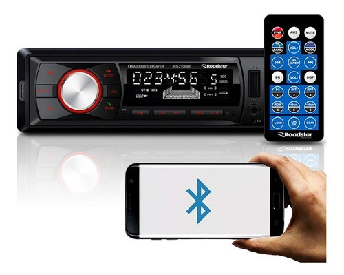 Imagem 2 de 7 de Aparelho Bluetooth/usb/aux/sd/fm Roadstar 7 Cores Gm Malibu