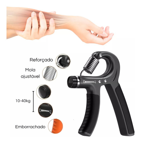 Hand Grip Exercitador De Pulso E Antebraço Kit C/ 2 Unidades