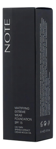 Base de maquillaje en cremoso Note Cosmetique Mattifying Extreme Foundation tono 02 - natural beige - 35mL