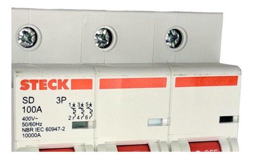 Kit C/4 - Disjuntor Steck ''din'' Tripolar 100a. C