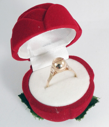 Imagen 2 de 8 de Anillo Oro 18k 2,4grs Con Bolita Certificado Garantia