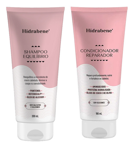 Kit Shamp Equilibrio 200ml + Cond Reparador 180ml -hidrabene