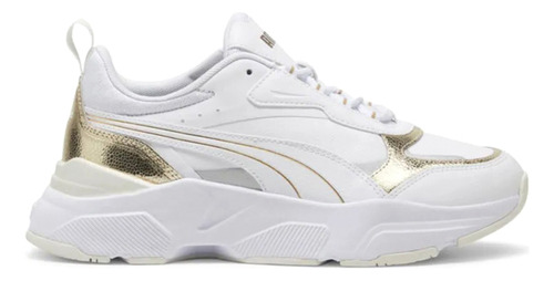 Zapatillas Puma Mujer Cassia Metallic Shine 395267 01 Blanco