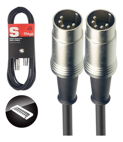 Cabo Stagg Emborrachado Midi 3m - Smd3