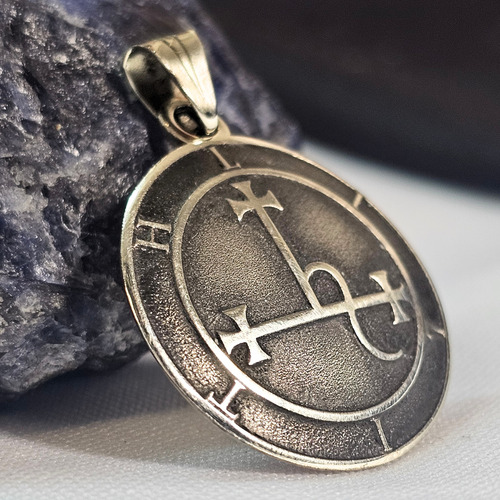 Dije Sigilo Sello De Lilith En Plata 925 By Amarrarte Joyas A - Tamaño 15mm